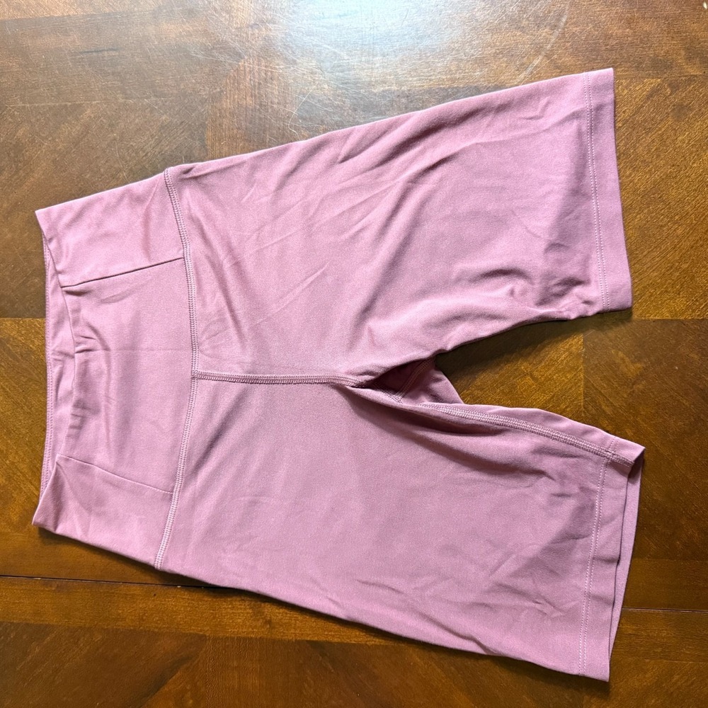 Girlfriend Collective Dusty Rose Biker Shorts Stretch Activewear High Waist XS